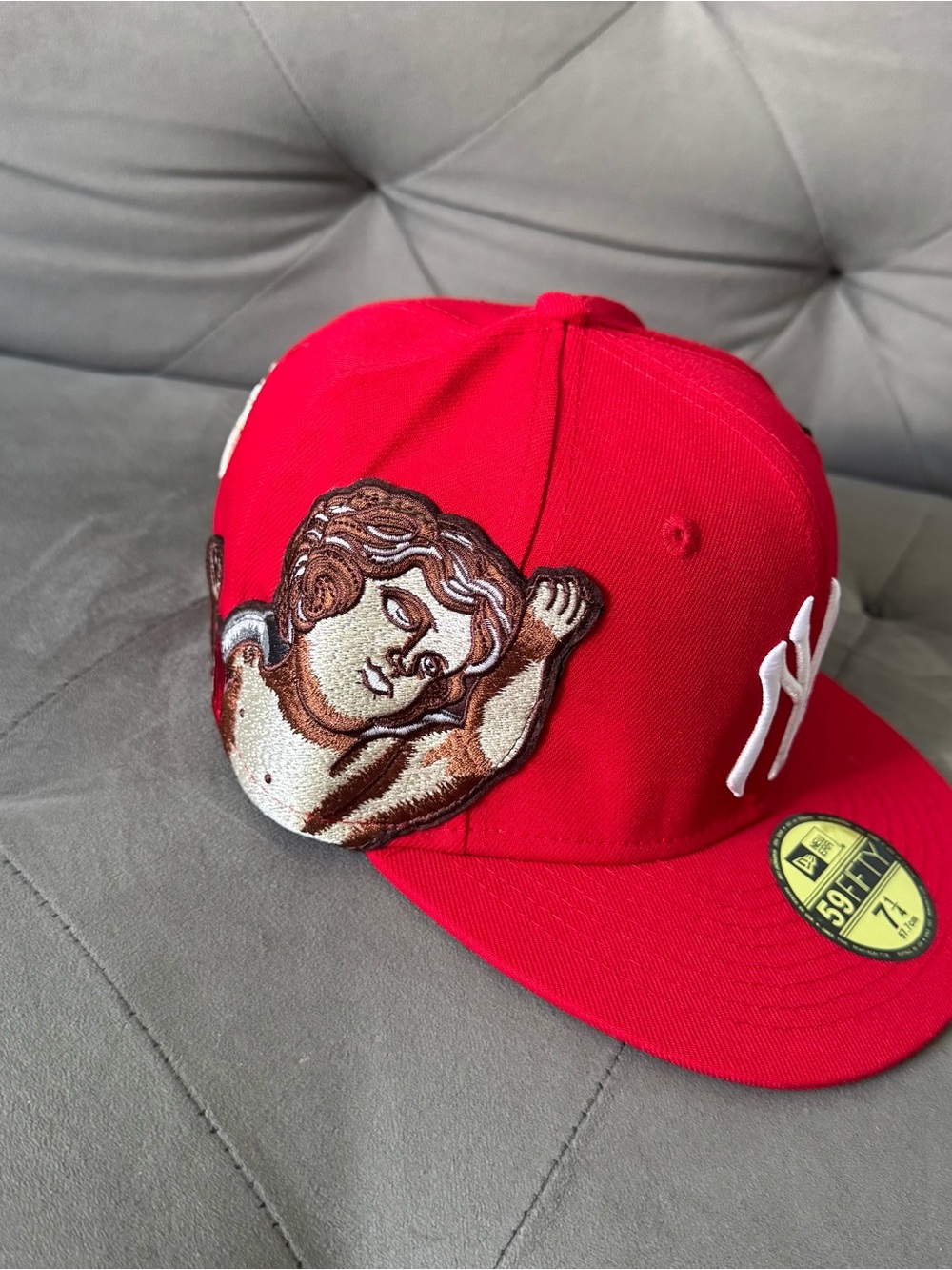 JON STAN Edition New Era New York Yankees 59FIFTY Red Fitted Hat Size 7 1/4